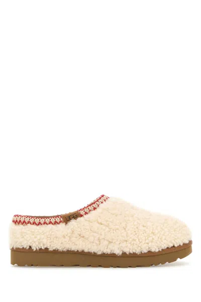 Ugg Tasman Maxi Curli White Slip-on Mule In Shearling Woman In Multi