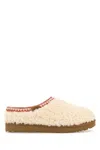 Ugg Ivory Eco Fut Tasman Maxi Curly Slippers In White