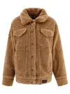 Ugg Textured Fabric Front Pockets Long Sleeves Jacket In Beige