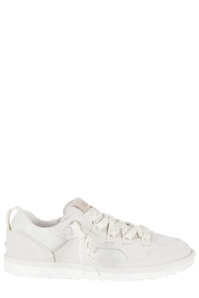 Ugg Jasmin M Minimel Two-tone Laces Suede Sneakers In Animal Print