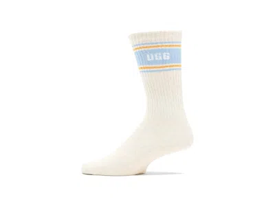 Ugg Jedlyn Varsity Crew Sock Nimbus Heather/clear Sapphire: One Size In White