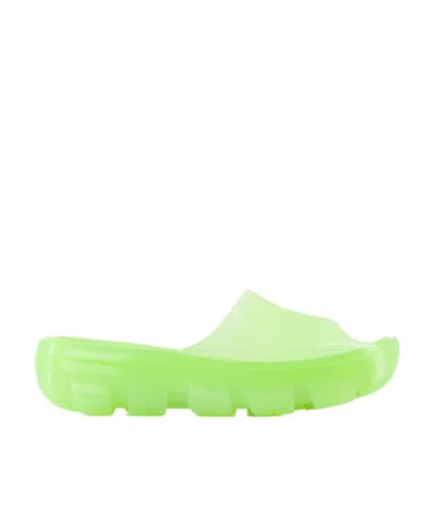 Ugg Jella Clear Platform Slides In Green