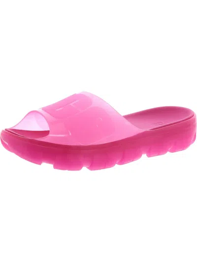 Ugg Jella Womens Pool Slip N Slide Sandals In Pink
