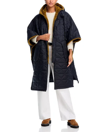 Ugg Jex Reversible Cape Coat In Black/savanna