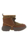 Ugg Ankle Boots With Round Toe And Pull Tab In Brown