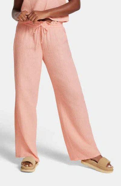 Ugg Karrie Cotton Gauze Lounge Pants In Sunstone