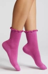 Ugg Karsyn Lettuce Edge Crew Socks In Pink