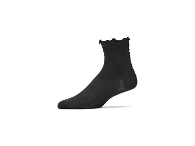 Ugg Karsyn Lettuce Edge Quarter Ii Sock Black: One Size