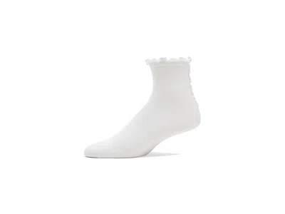 Ugg Karsyn Lettuce Edge Quarter Ii Sock White: One Size