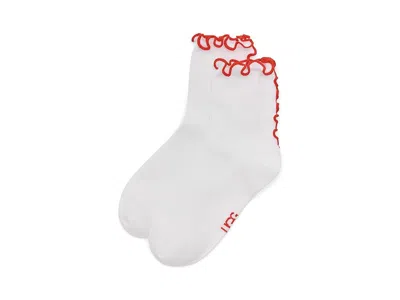 Ugg Karsyn Lettuce Edge Quarter Ii Sock White/orange Gerbera: One Size