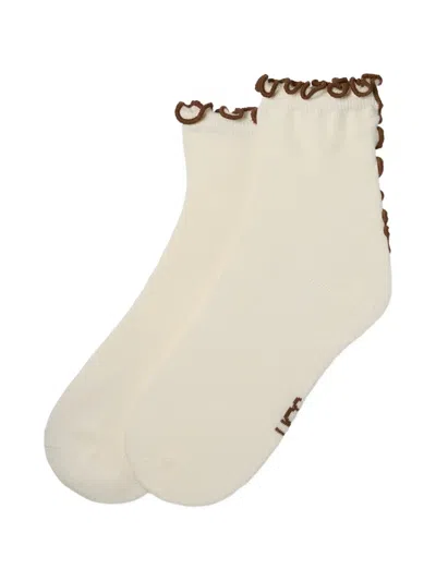 Ugg Karsyn Lettuce-edge Socks In Neutrals