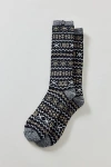 Ugg Keavy Cozy Crew Sock In Black, Men's At Urban Outfitters In Multi