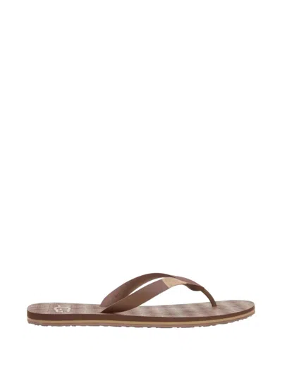 Ugg Keppel Geometric-pattern Flip Flops In Brown