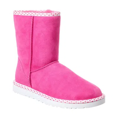 Ugg Kid's Classic Short Hearts Boot In Fuchsia In Pink