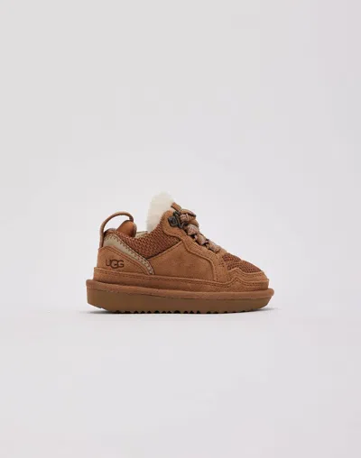 Ugg Kid's Lowmel Sneaker In Chestnut In Brown