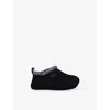 Ugg Black Kids' Baby Tasman Suede Slippe In Black