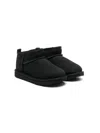 Ugg Classic Ultra Mini Shearling-lined Suede Boots In Black