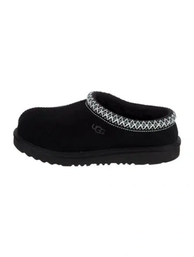 Pre-owned Ugg Kids' Boys' Suede Slippers In Black