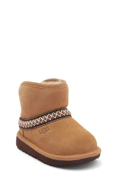 Ugg ® Kids' Classic Faux Fur Mini Crescent Boot In Brown