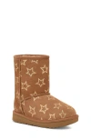 Ugg ® Kids' Classic Ii Iridescent Stars Boot In Chestnut/gold Iridescent
