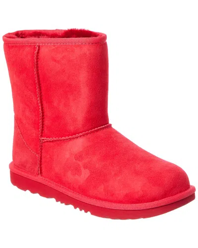 Ugg Kids Classic Ii Suede Boot In Red