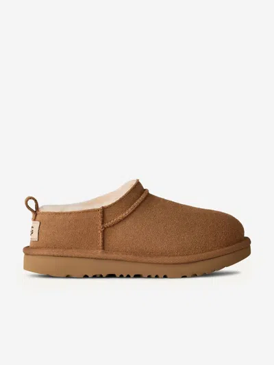 Ugg Kids Classic Micro Slippers In Brown
