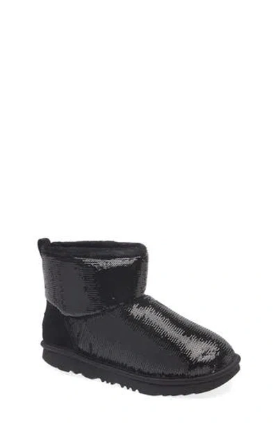 Ugg ® Kids' Classic Mini Sequin Boot In Black