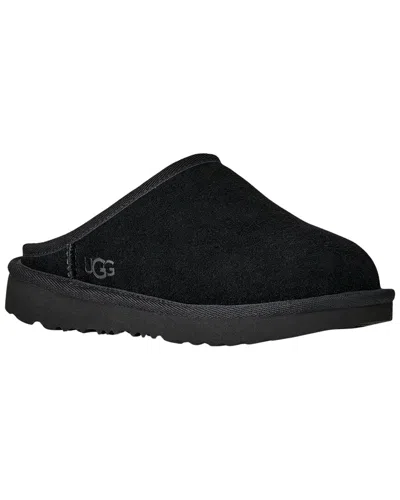 Ugg Kids Classic Slip-on Suede Slipper In Black