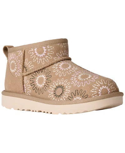 Ugg Kids' Classic Ultra Mini Sun Stitch Classic Boots In Yellow