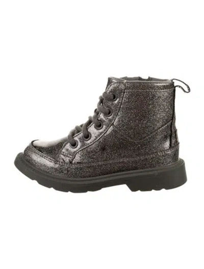Pre-owned Ugg Kids Girls' Glitter Accent Boots. In Grey/metallic