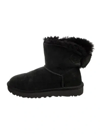 Pre-owned Ugg Kids' Girls' Solid Suede Ankle Boot In Black