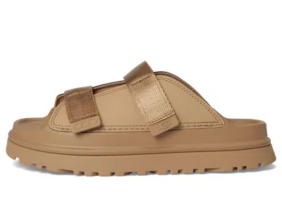 Ugg Goldenglow Slide (toddler/little Kid/big Kid) Kids Shoes Dark Sand : 2 Little Kid M, Polyester In Neutral