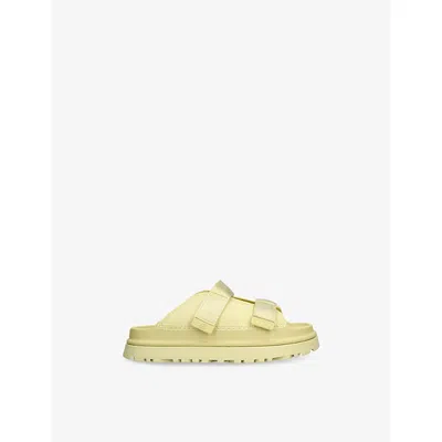 Ugg Yellow Kids' Golden Glow Woven Slides Eur 38 / 5 Uk