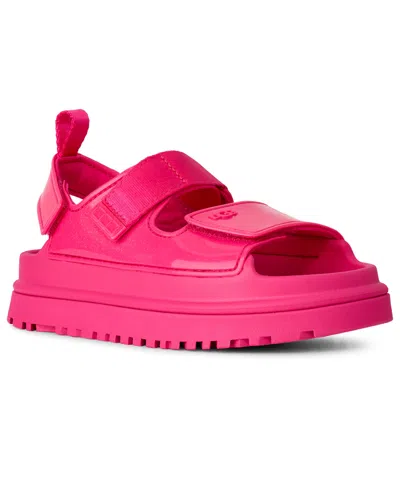 Ugg Kids' Goldenglow Glossy Sparkles Open Toe Sandals In Pink