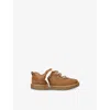 Ugg Brown Kids' Lo Lowmel Logo-embroidered Suede Low-top Trainers Eur 33.5 /1.5 Uk In Brown
