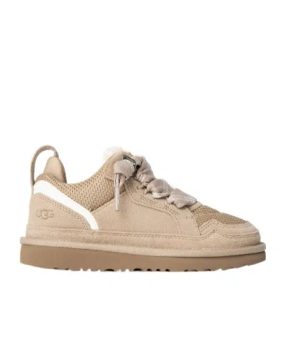 Ugg Kids Lowmel Lace-up Sneakers In Sand-colored