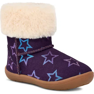 Ugg ® Kids' Sammee Iridescent Star Boot In Nightshade/purple Iridescent