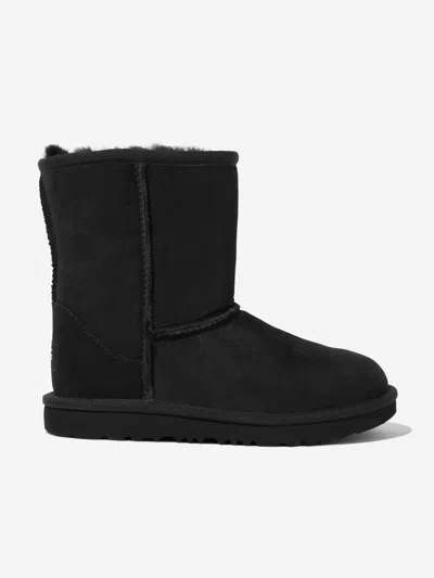 Ugg Kids Sheepskin Classic Ii Boots In Black