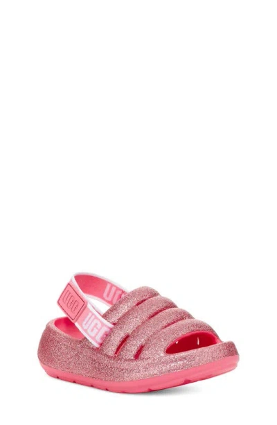 Ugg Kids' Sport Yeah Glitter Slingback Sandal In Pink
