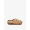 Ugg Sheepskin Tasman Maxi Curly Slippers In Brown