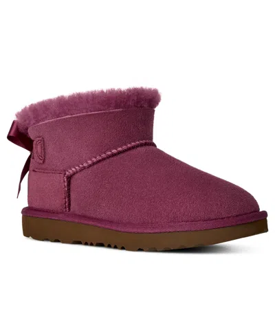 Ugg Kids Ultra Mini Bailey Bow Round Toe Booties In Multi