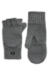 Ugg ® Knit Flip Mitten In Charcoal/charcoal