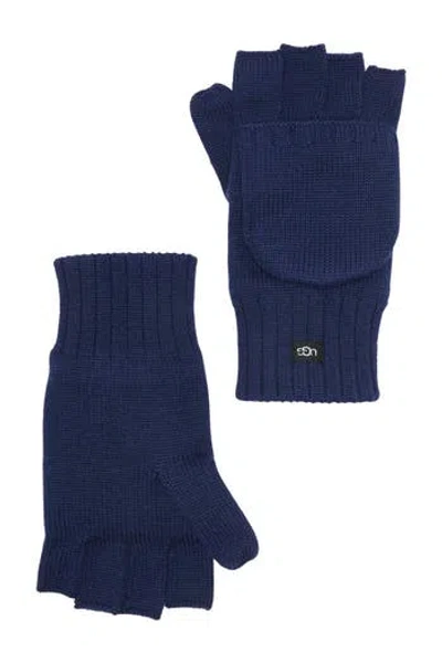 Ugg Knit Flip Mitten In Navy