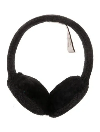 Pre-owned Ugg Knitted Earmuffs In Black