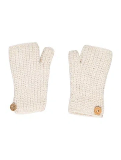 Pre-owned Ugg Knitted Fingerless Mittens In Neutral