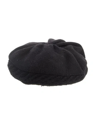 Pre-owned Ugg Knitted Winter Beanie Hat In Black