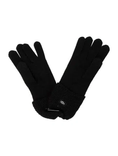 Pre-owned Ugg Knitted Winter Gloves W/tags In Black