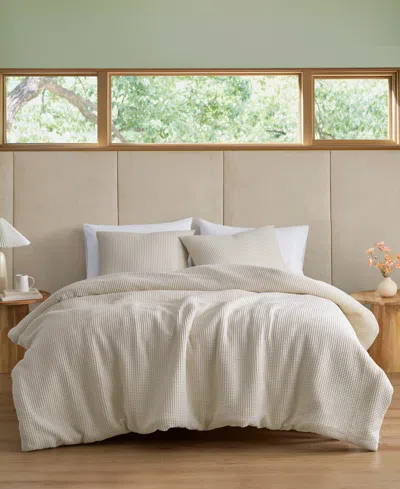 Ugg Kyla Waffle 3-pc. Comforter Set, Full/queen In Neutral