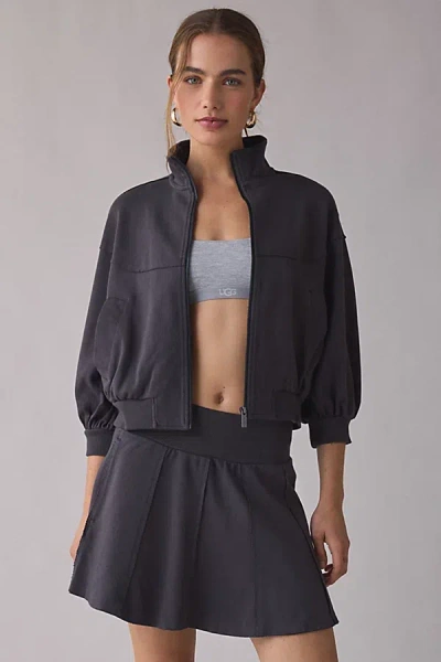 Ugg Kyleigh Knit Full-zip Jacket In Ink, Women's At Urban Outfitters In Black