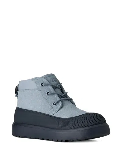 Ugg Kids' Lace-up Panelled Boots In Blue